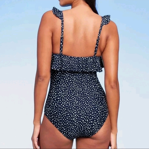 Kona Sol Women's Ruffle Full Coverage One Piece Swimsuit. - Picture 2 of 7